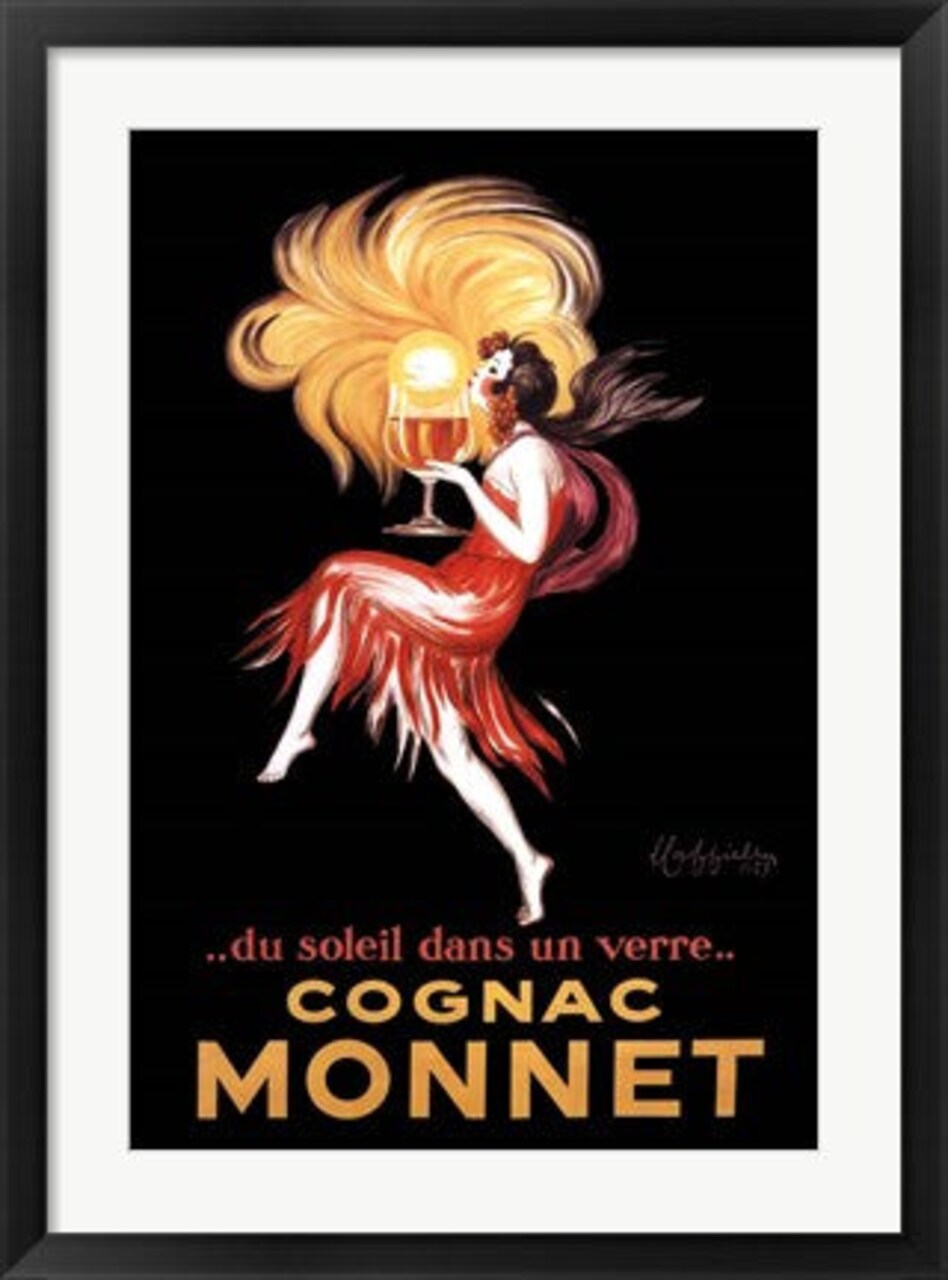 Framed Art Cognac Monnet by Leonetto Cappiello Wall Decor 18x24 Artwork